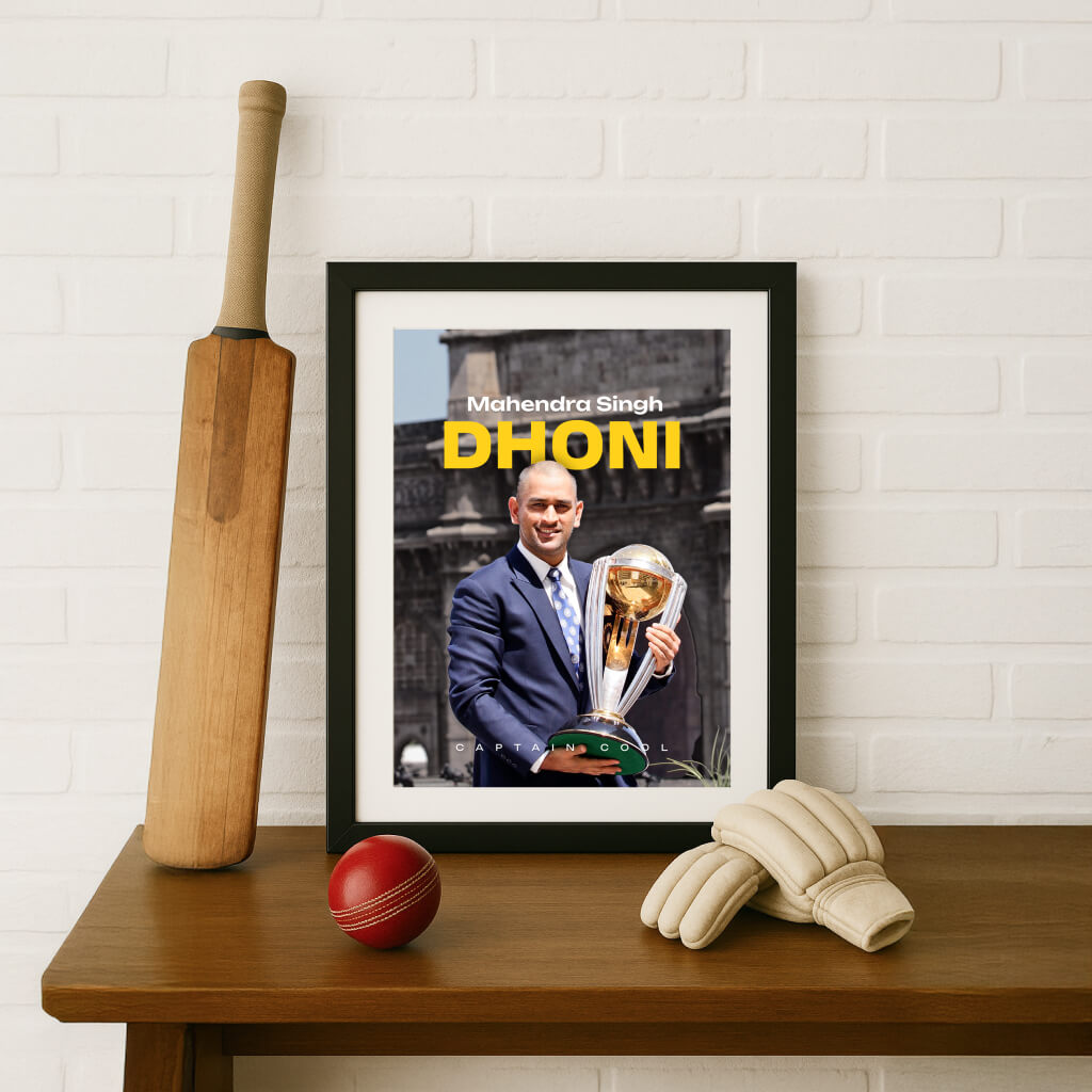 M.S. Dhoni - World Cup Trophy