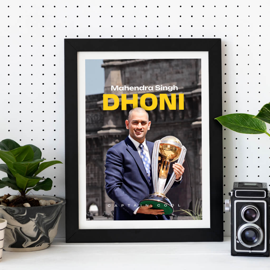 M.S. Dhoni - World Cup Trophy