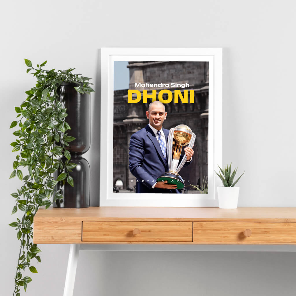 M.S. Dhoni - World Cup Trophy